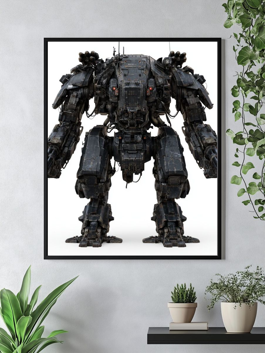 Armored Mech Sci-Fi Poster. — room view 4