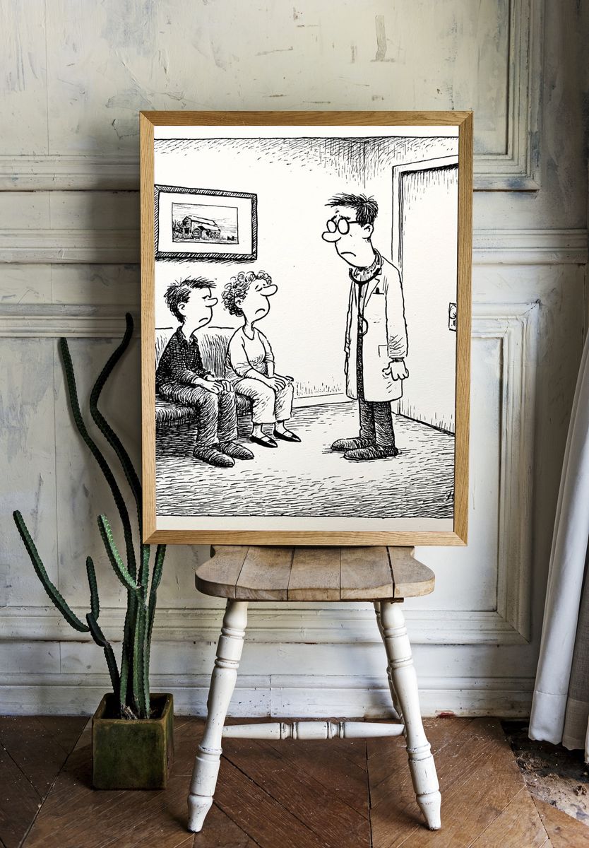 Woman Portrait Illustration Poster. room preview