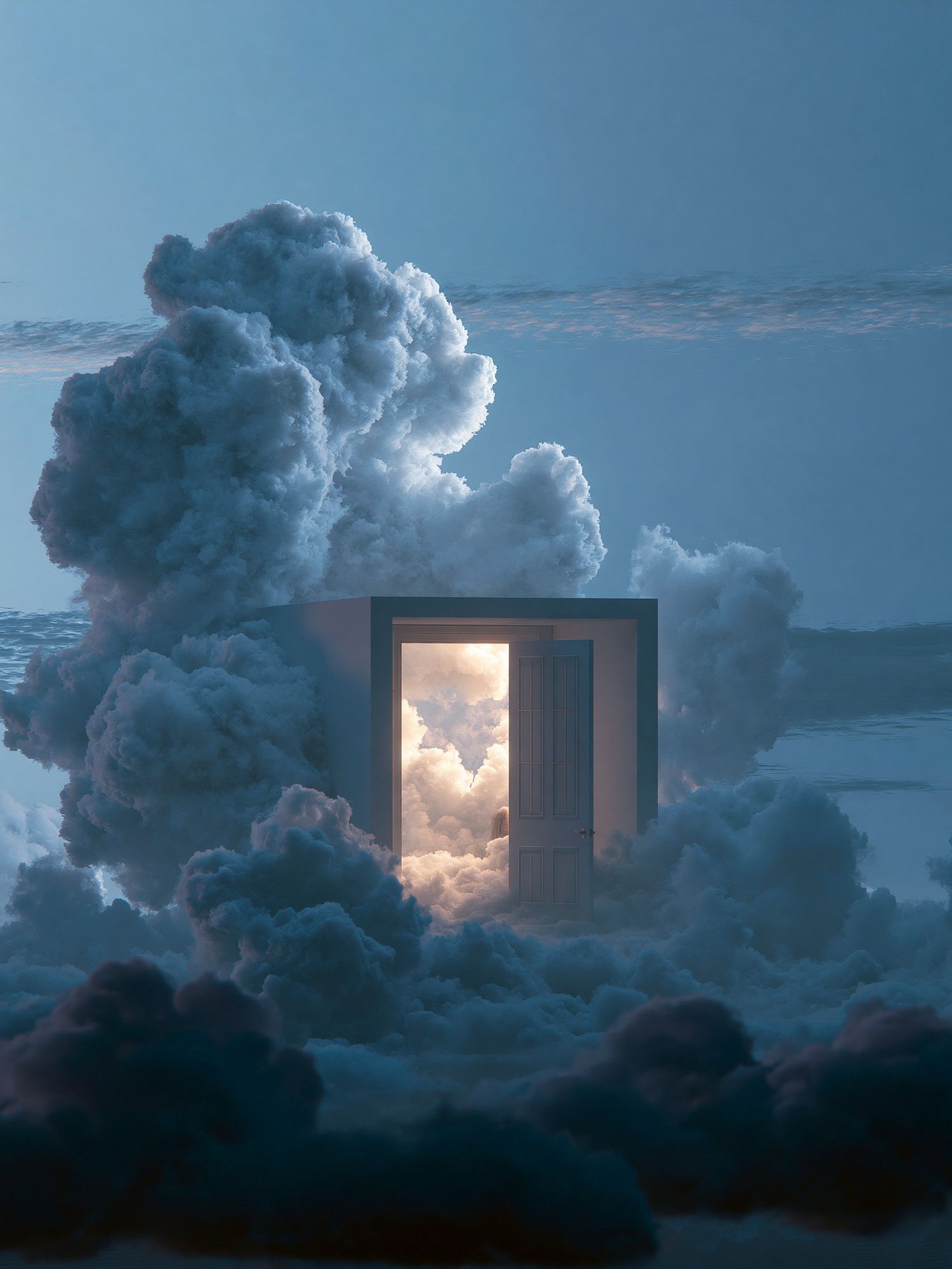 Cloud Door Surrealism Print. poster detail