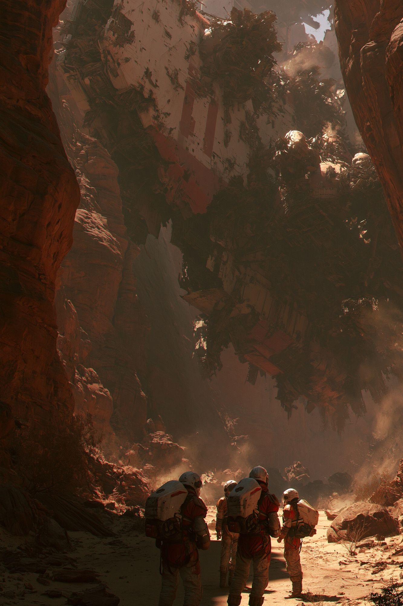 Desert Canyon Sci-Fi Poster. poster — illustration art