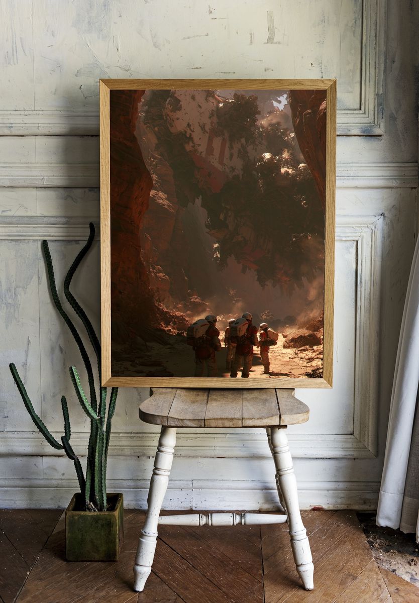 Desert Canyon Sci-Fi Poster. room preview