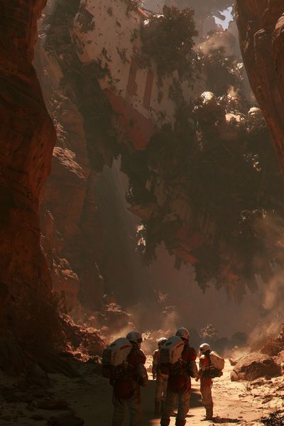 Desert Canyon Sci-Fi Poster.