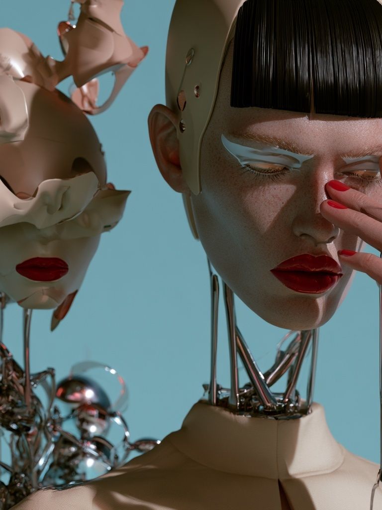 Surreal Fashion Portrait Print. poster detail