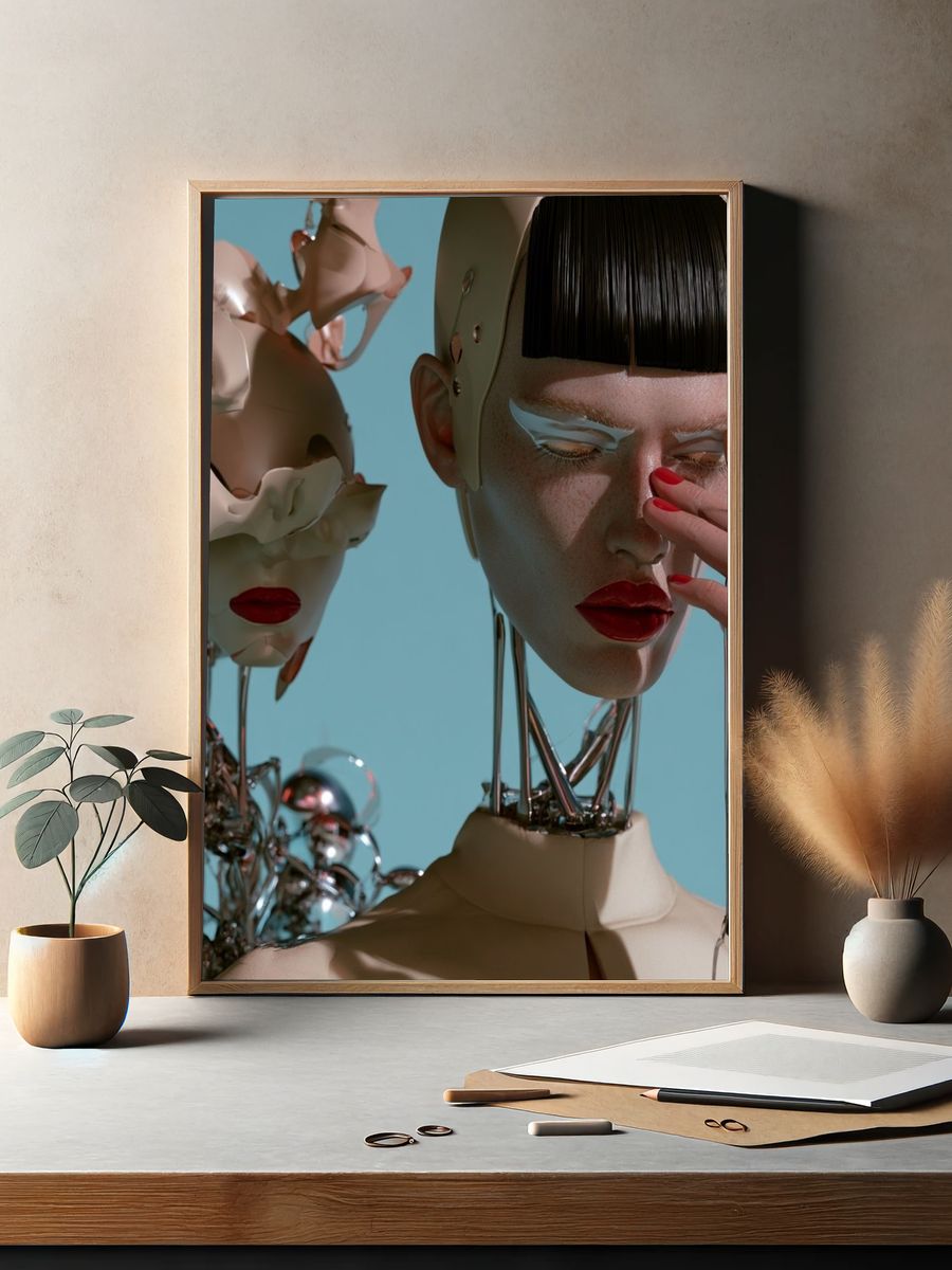 Surreal Fashion Portrait Print. — room view 2