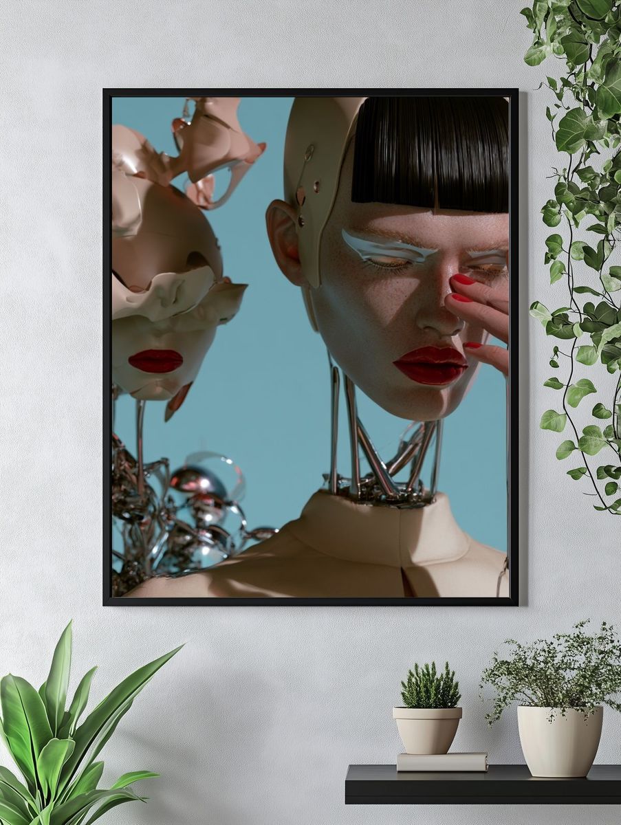 Surreal Fashion Portrait Print. — room view 4