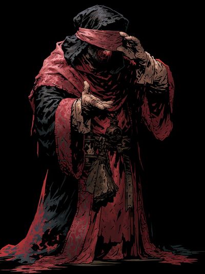 Blindfolded Figure Digital Art Poster. poster