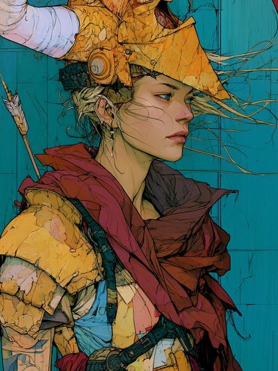 Fantasy Archer Portrait Print. poster print