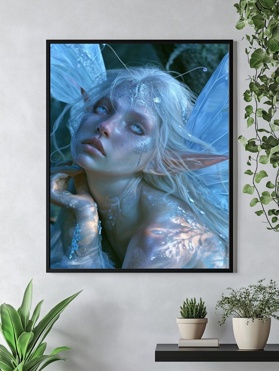 Ice Fairy Portrait Print. — room view 4