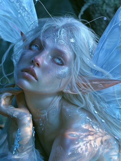 Ice Fairy Portrait Print.