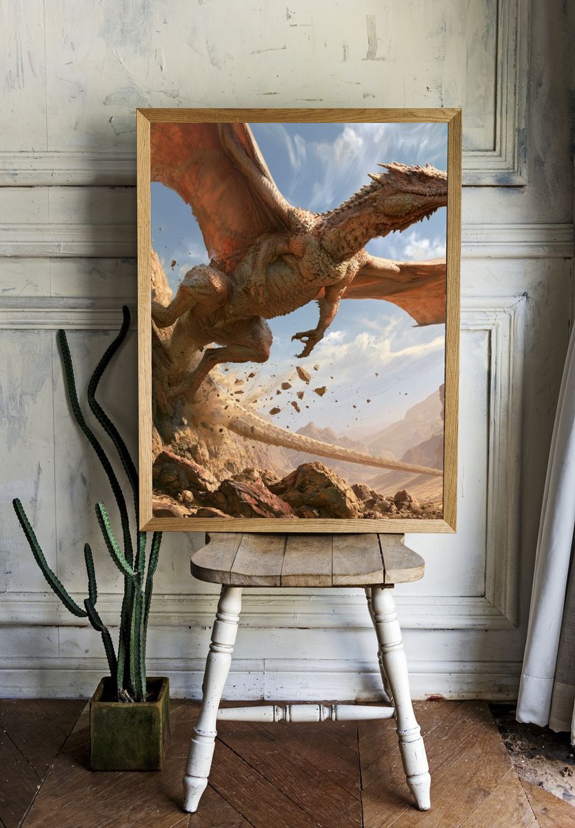 Dragon Canyon Flight Poster. room preview