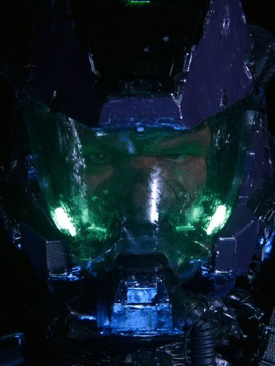 Neon Space Marine Portrait Print.
