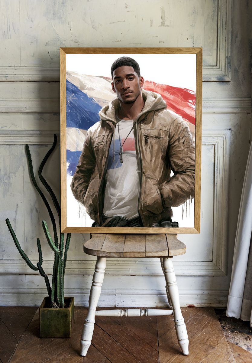 Urban Portrait Illustration Poster. — room view 1