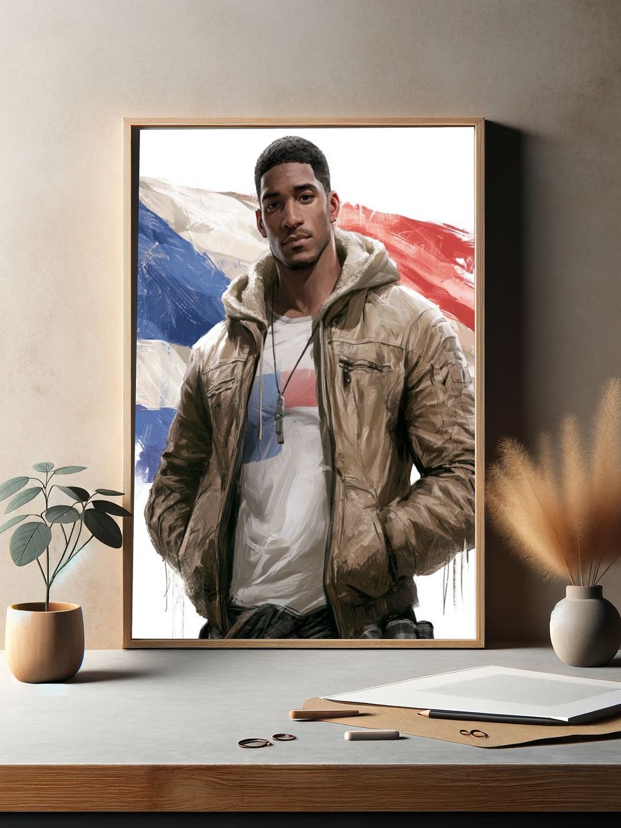 Urban Portrait Illustration Poster. — room view 2