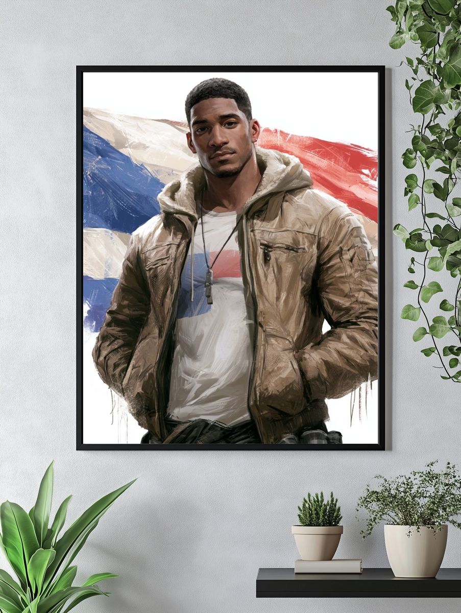 Urban Portrait Illustration Poster. — room view 4