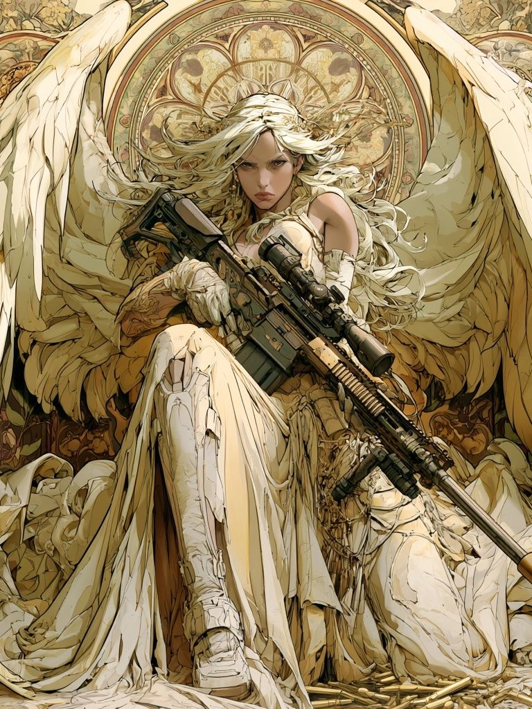 Angel Warrior Digital Art Poster. poster — illustration art