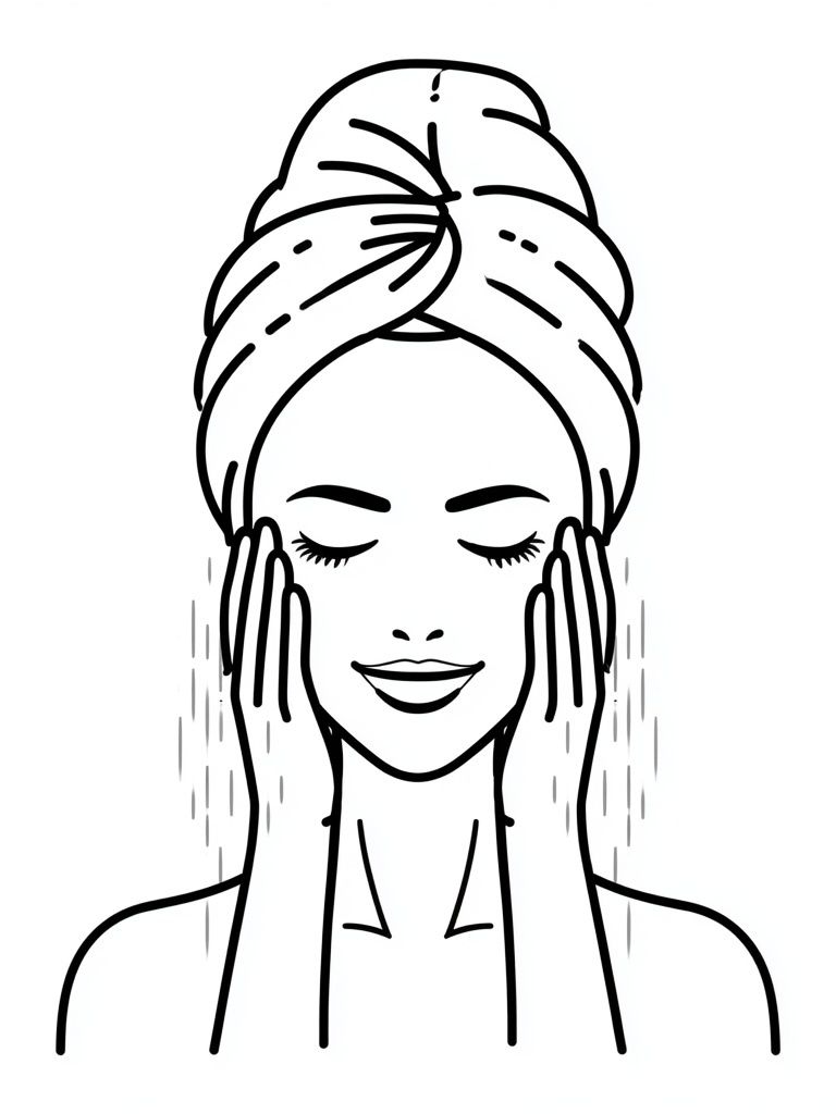 Spa Woman Line Art Poster. poster — illustration art