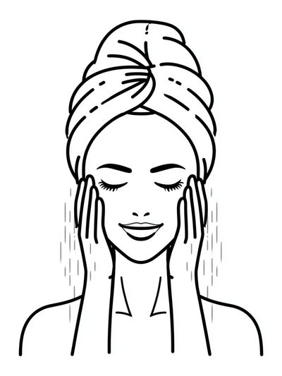 Spa Woman Line Art Poster.