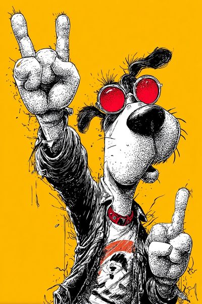 Rock Dog Pop Art Poster. poster print