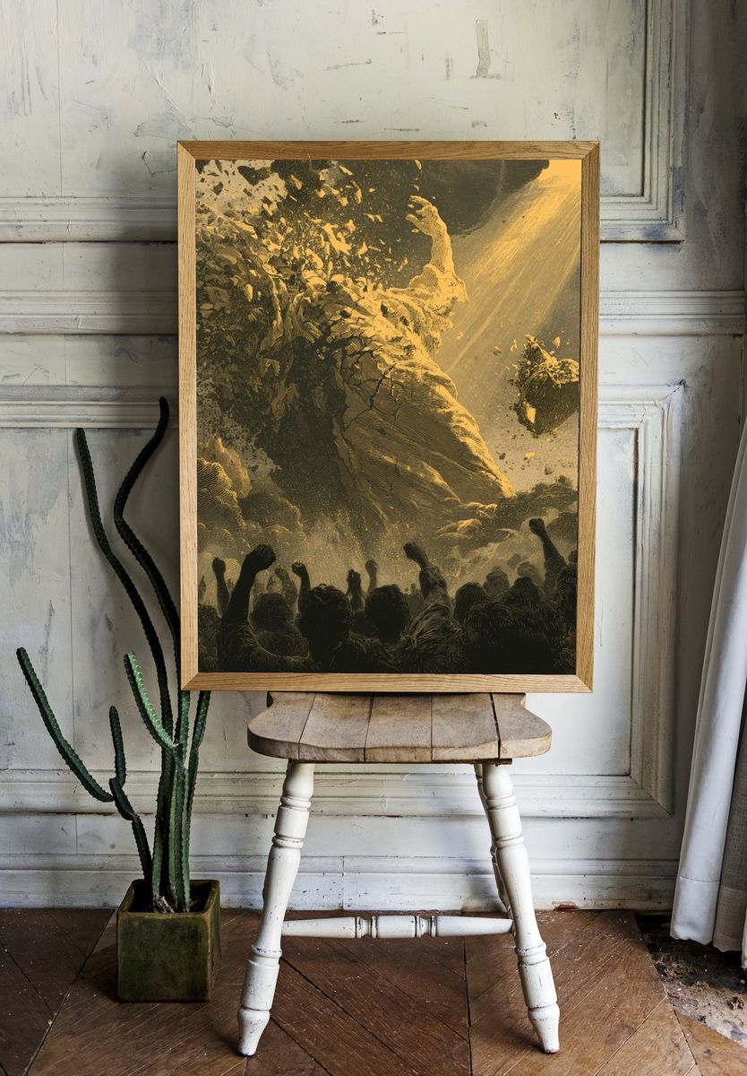 Cosmic Cataclysm Illustration Poster. room preview