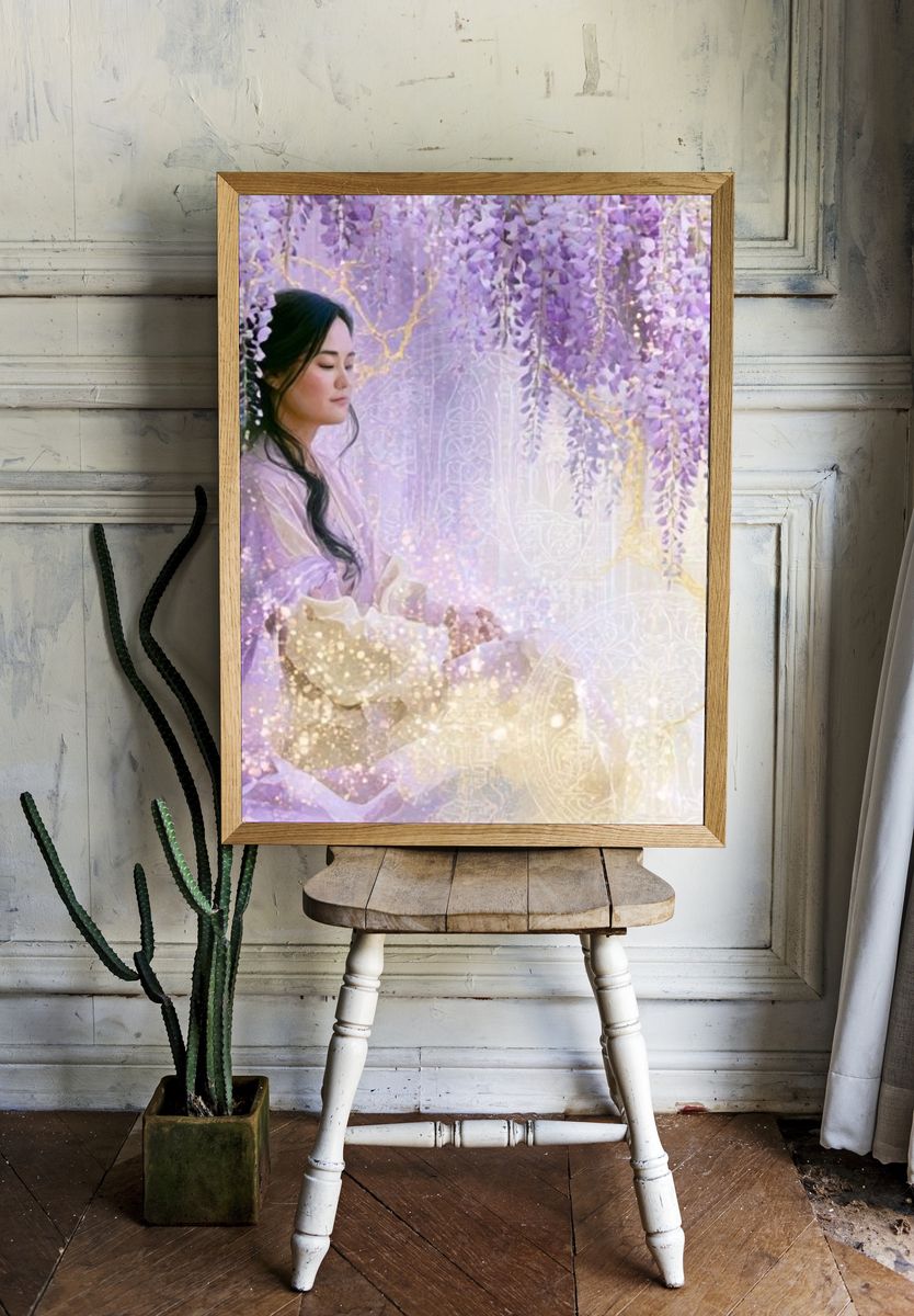 Dreamy Lavender Meditation Print. — room view 1