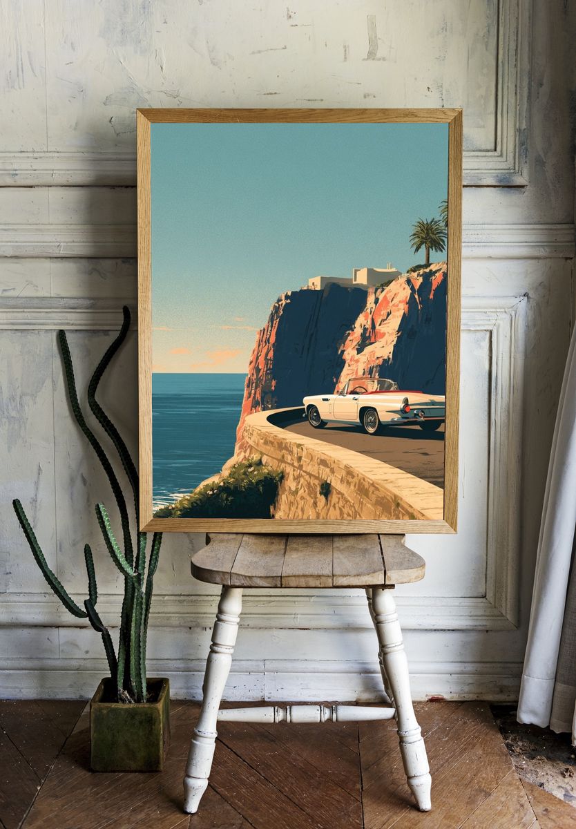 Coastal Convertible Drive Poster. — room view 1