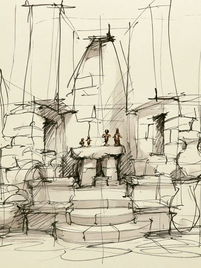 Architectural Sketch Study Poster.