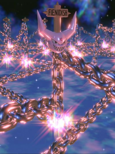 Fienidish Chainscape Digital Art Poster.