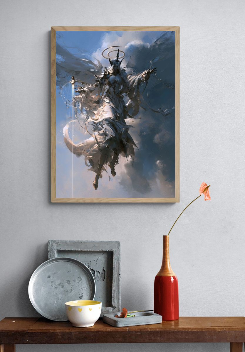 Celestial Guardian Fantasy Print. — room view 3