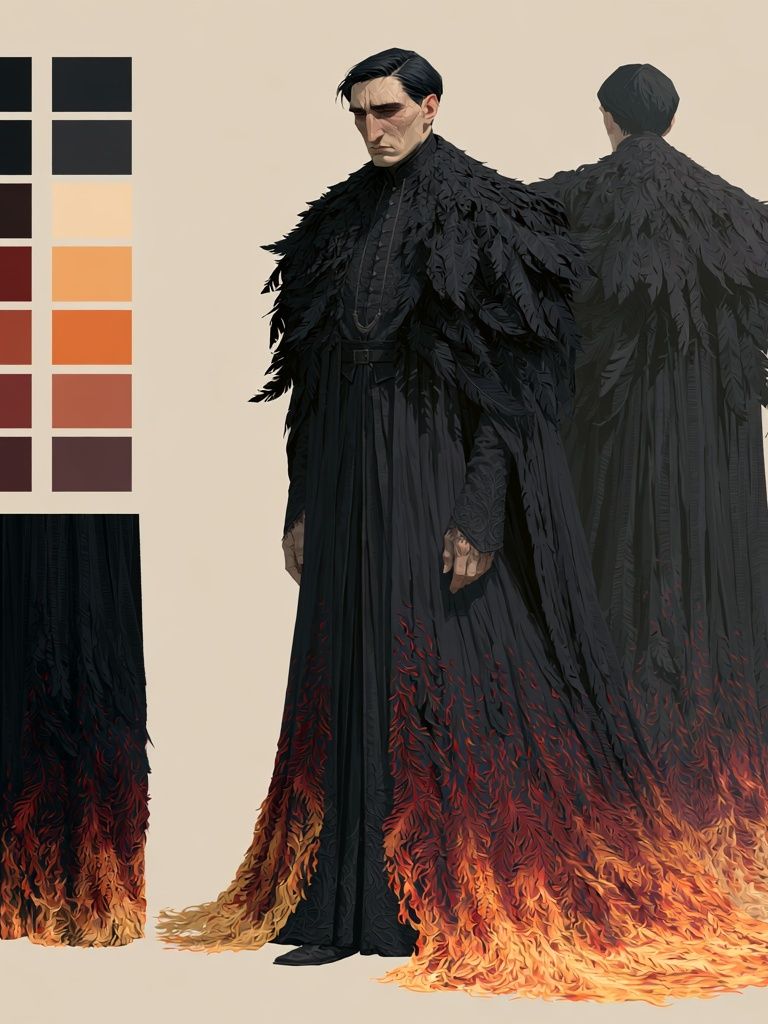 Dark Cloaked Figure Fantasy Illustration Poster. poster detail