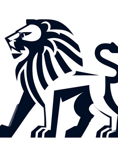 Lion Silhouette Illustration Poster. poster print