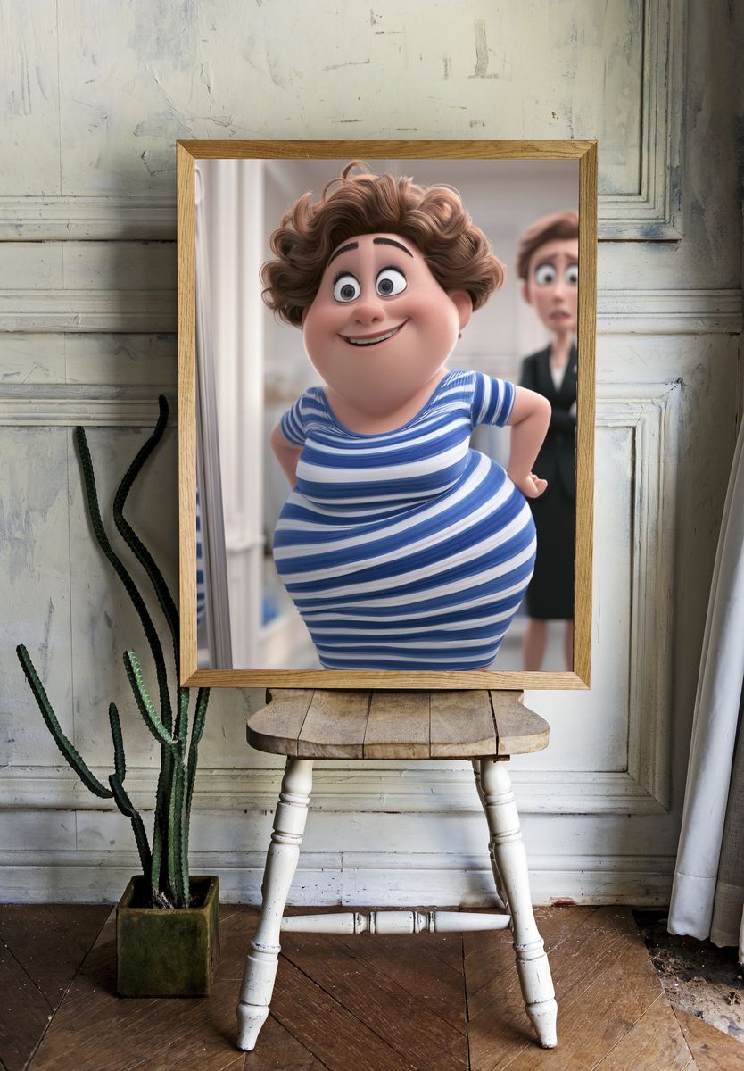 Animated Fashion Fitting Room Poster. room preview