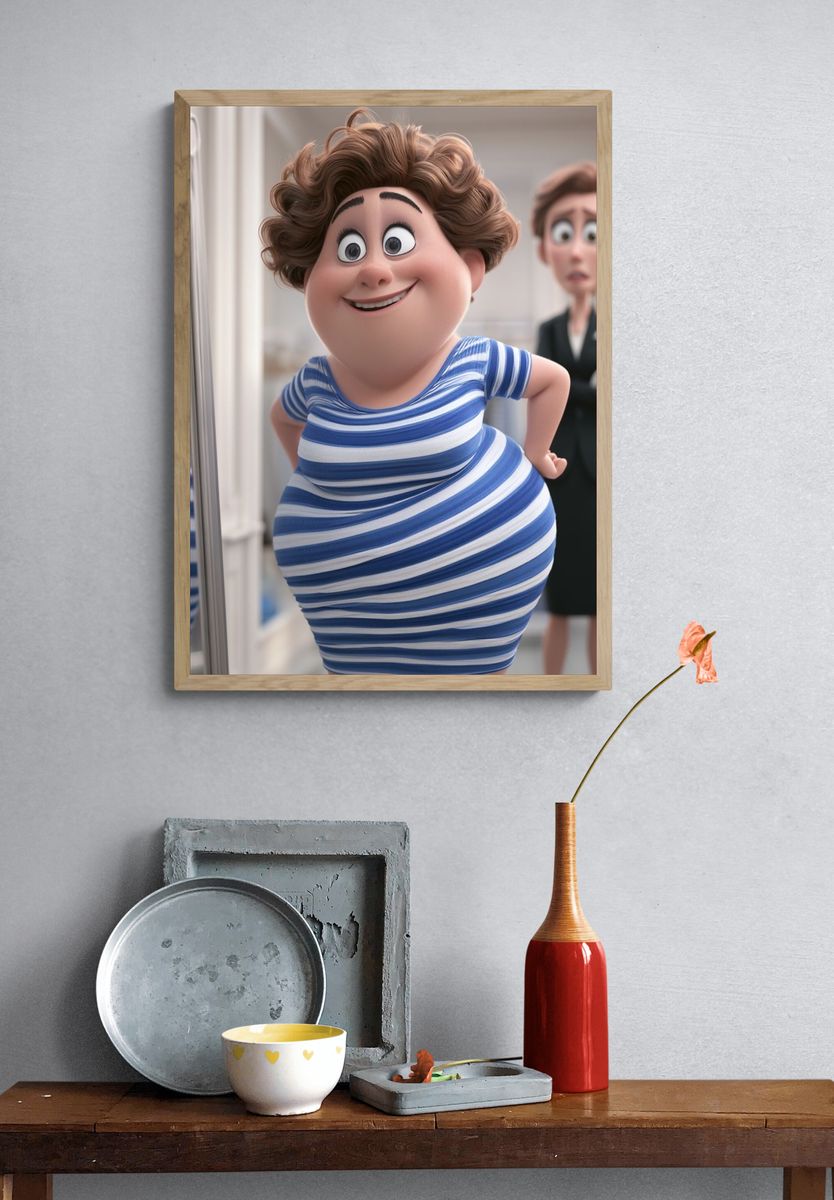 Animated Fashion Fitting Room Poster. — room view 3