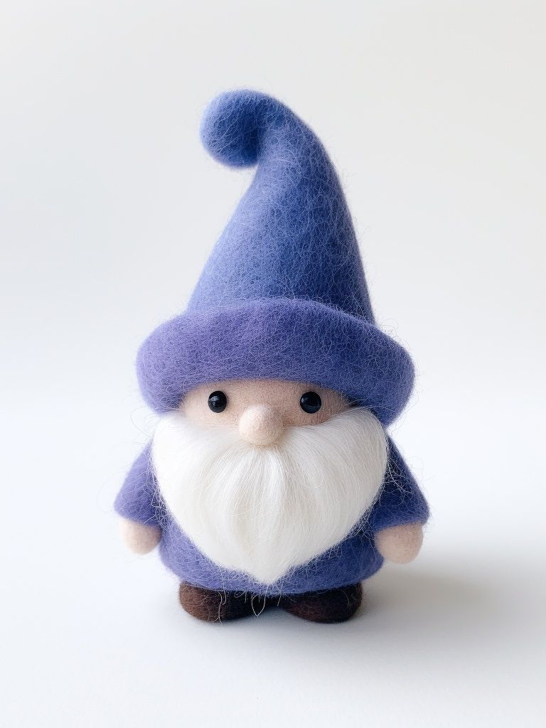 Felt Gnome Portrait Print. poster detail