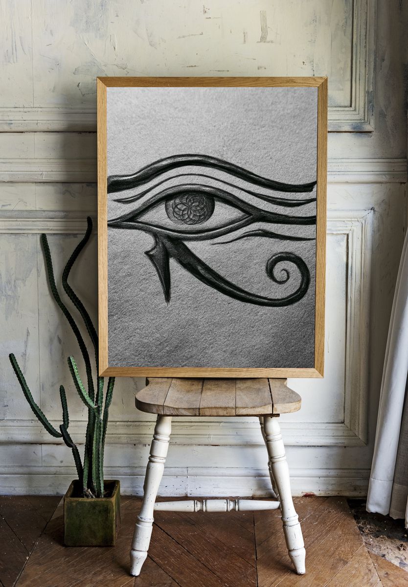 Eye of Horus Ink Poster. room preview