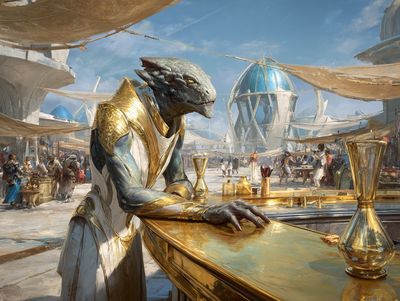 Alien Market Scene Sci-Fi Poster. poster print