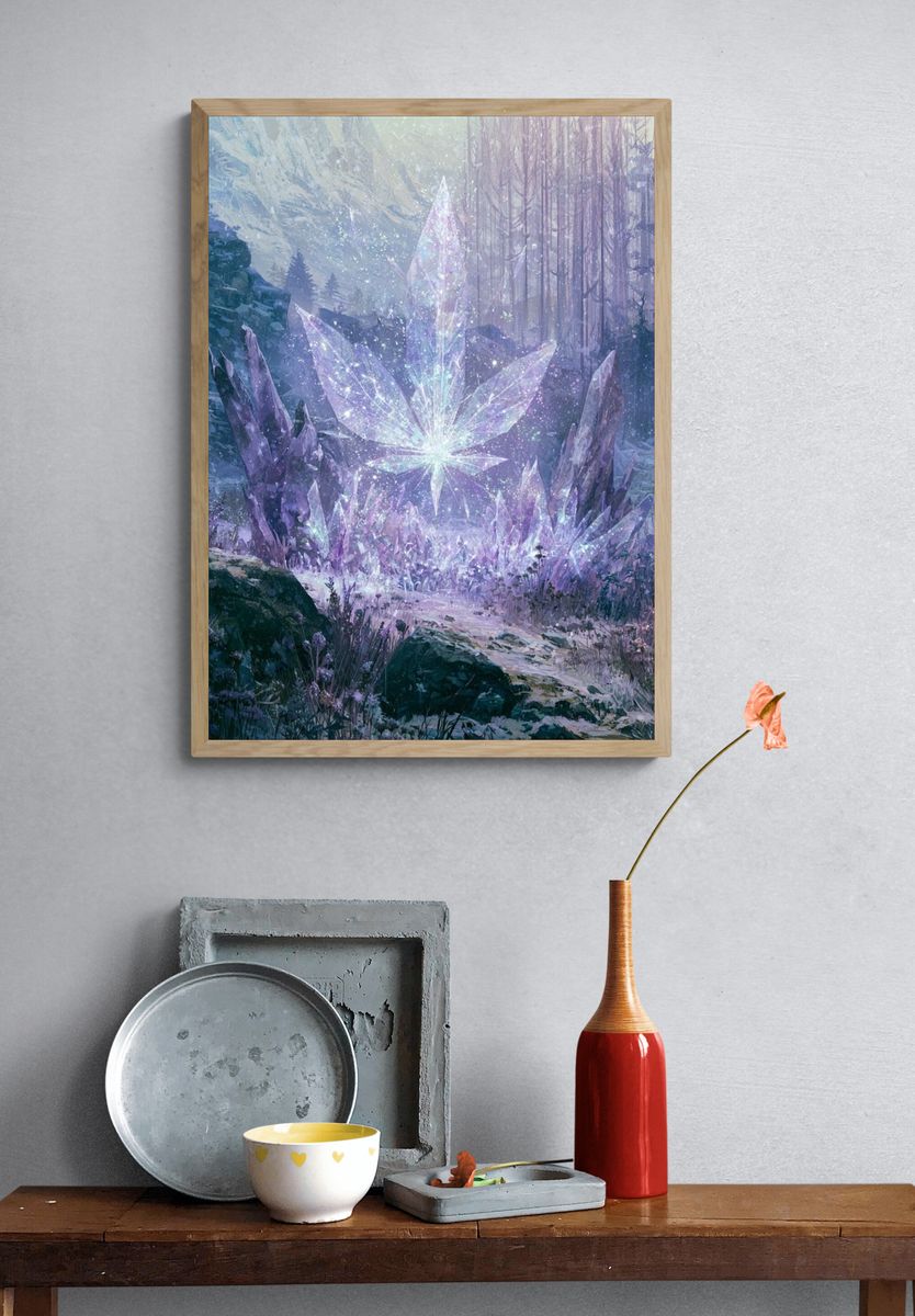 Crystal Forest Fantasy Print. — room view 3
