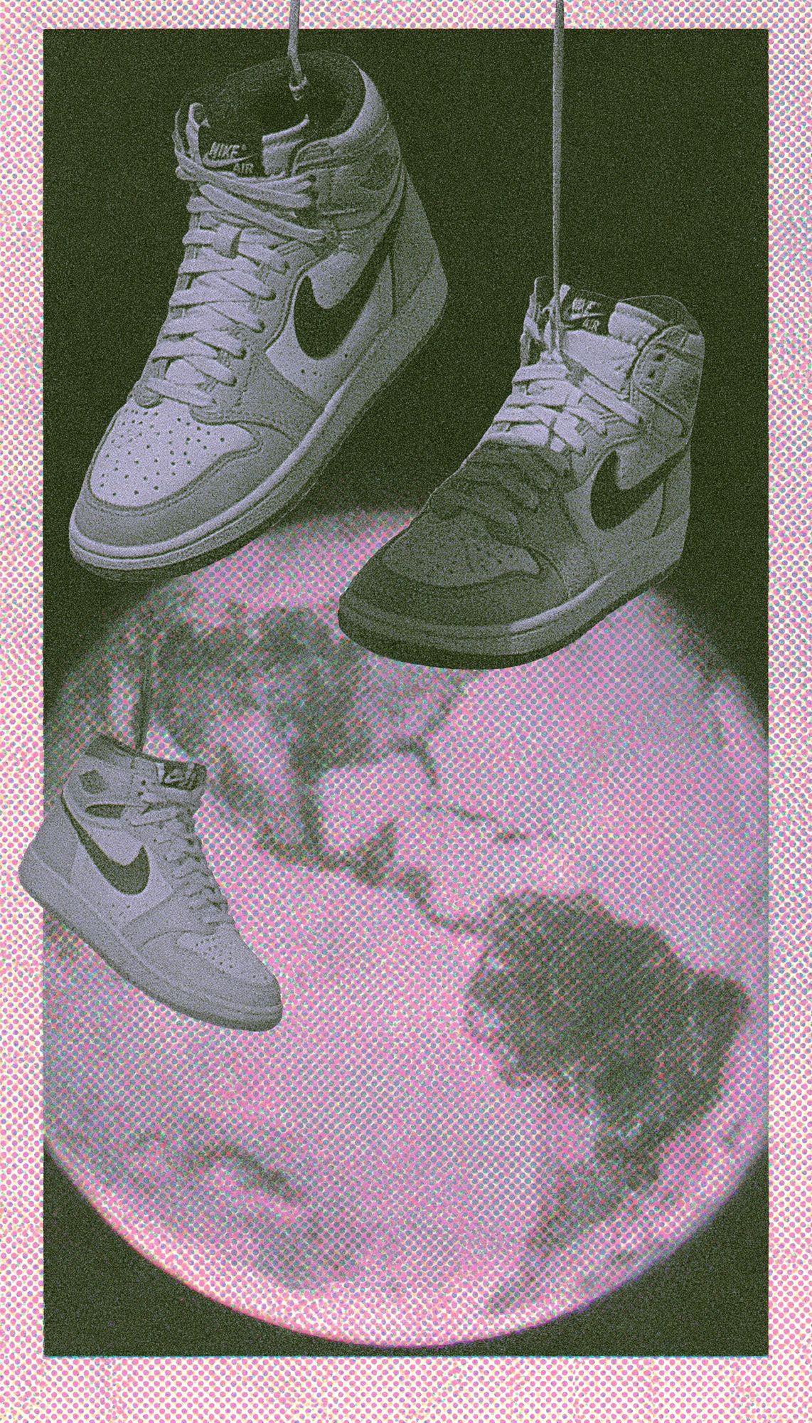 Sneaker Moon Collage Poster. poster detail