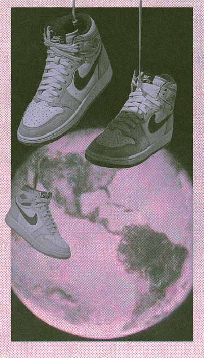 Sneaker Moon Collage Poster. poster