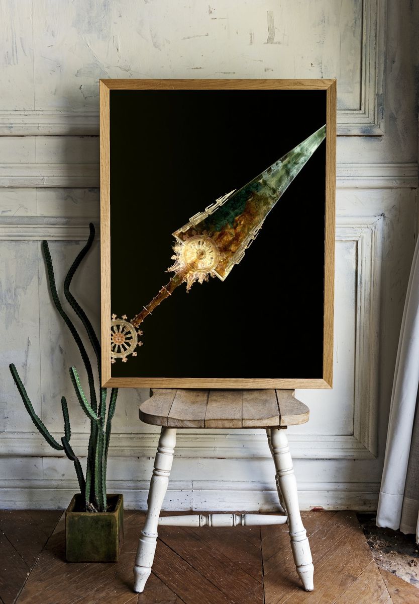 Celestial Spear Illustration Poster. — room view 1