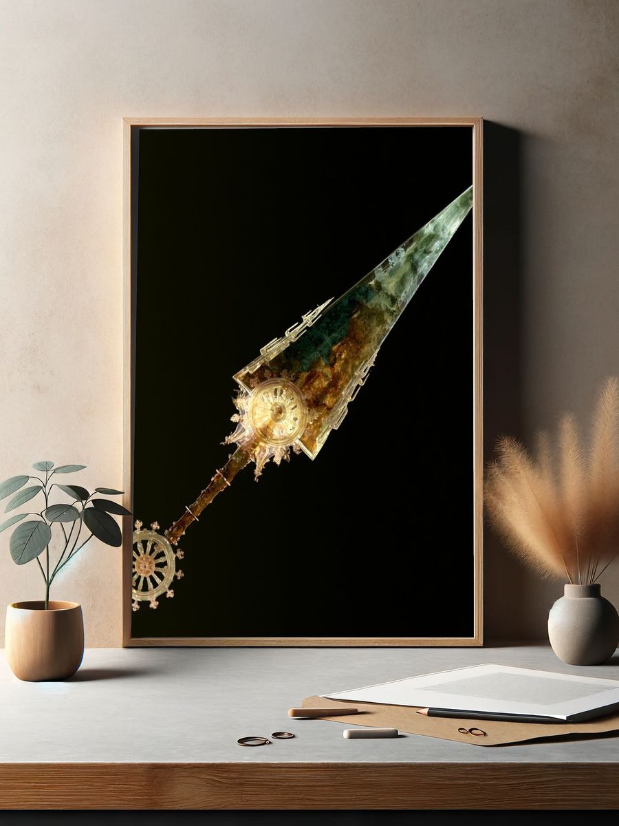 Celestial Spear Illustration Poster. — room view 2