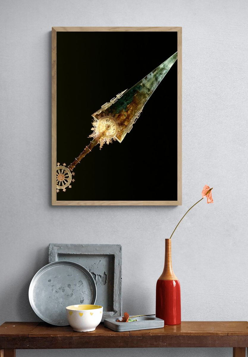 Celestial Spear Illustration Poster. — room view 3