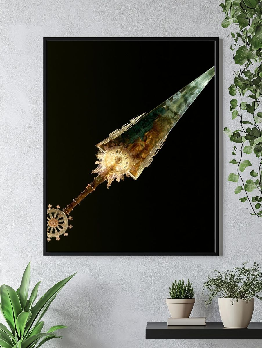 Celestial Spear Illustration Poster. — room view 4