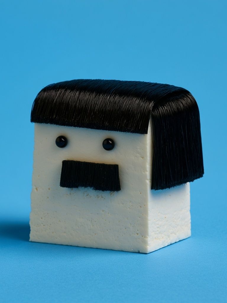 Minimalist Mustache Cube Poster. poster detail