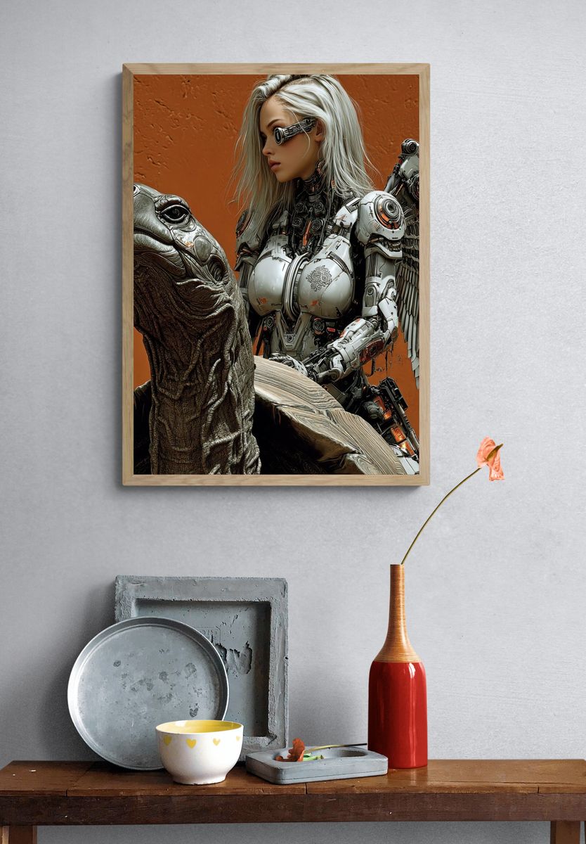 Cybernetic Woman and Tortoise Print. — room view 3