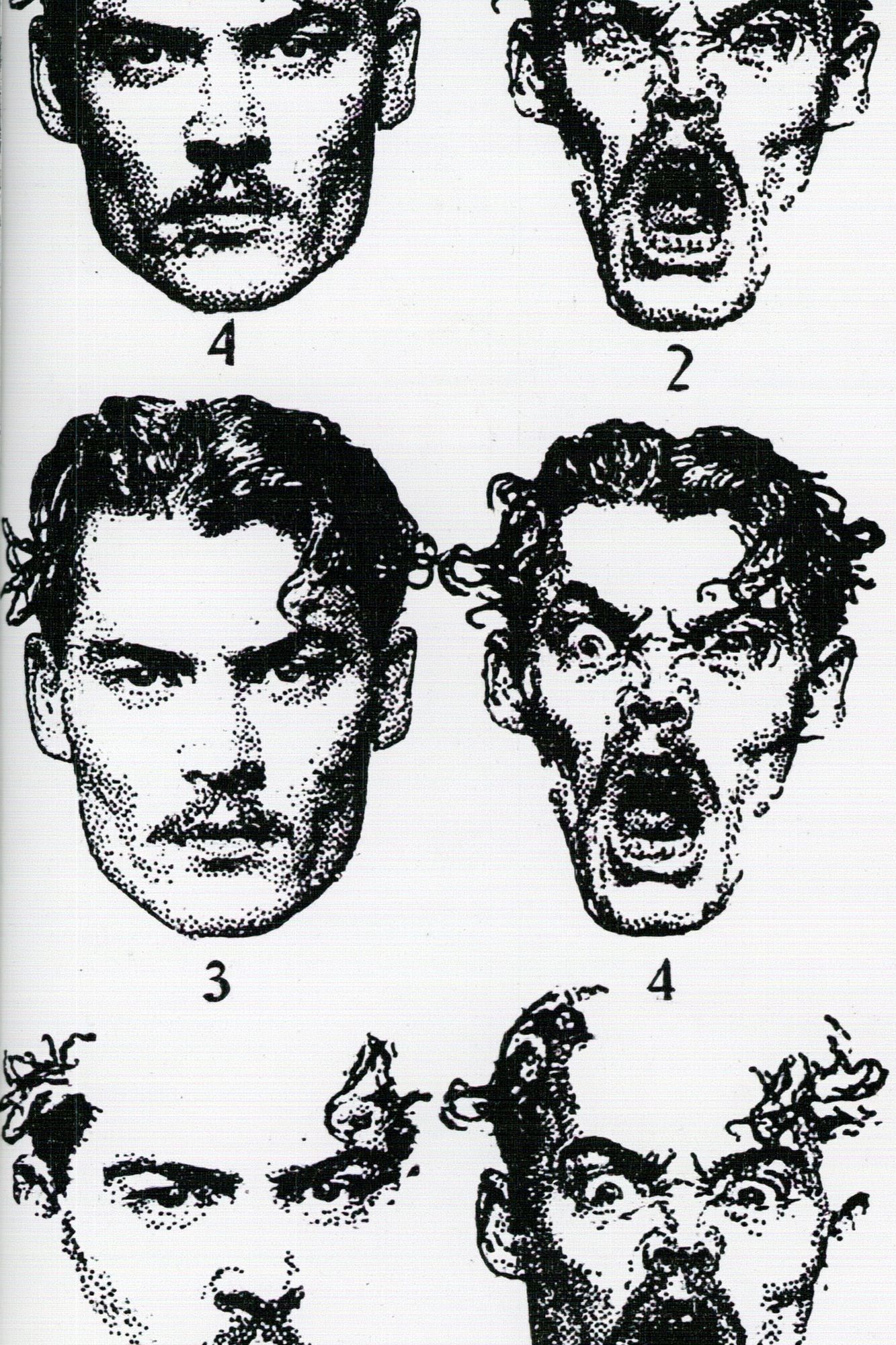 Monochrome Faces Typography Print. poster — illustration art
