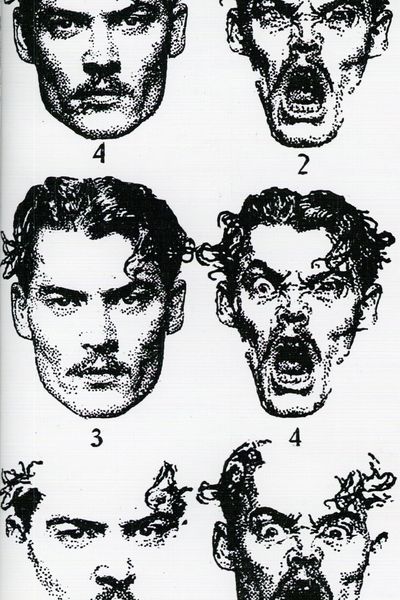 Monochrome Faces Typography Print. poster print