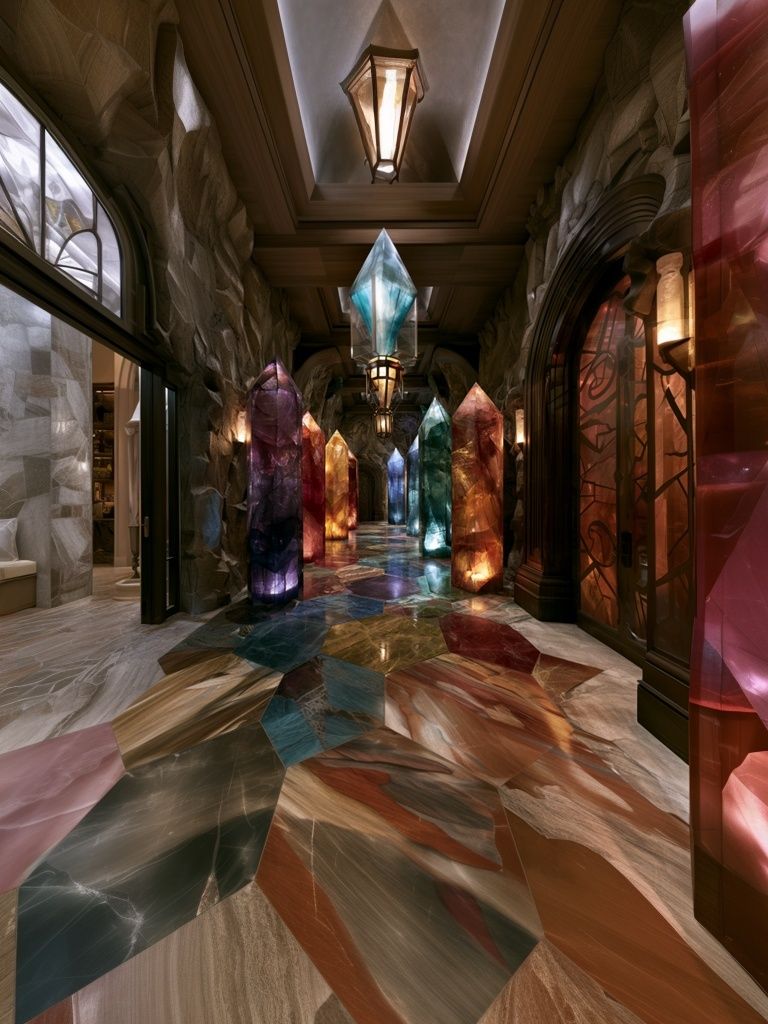 Crystal Hallway Digital Art Poster. poster — illustration art