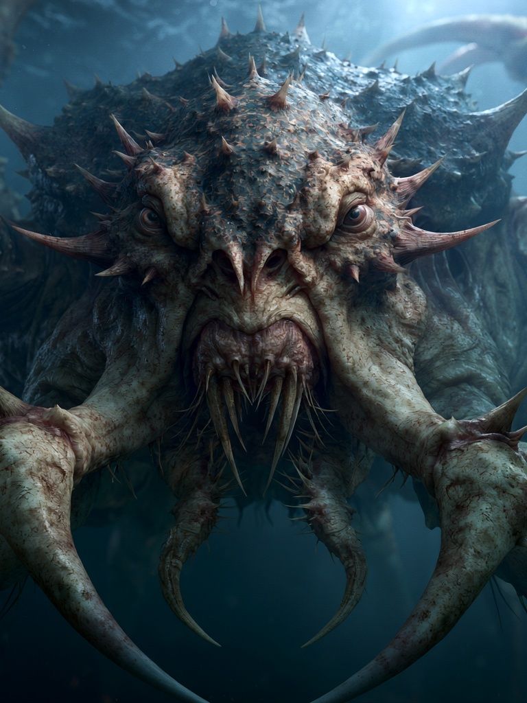 Underwater Leviathan Fantasy Print. poster — illustration art