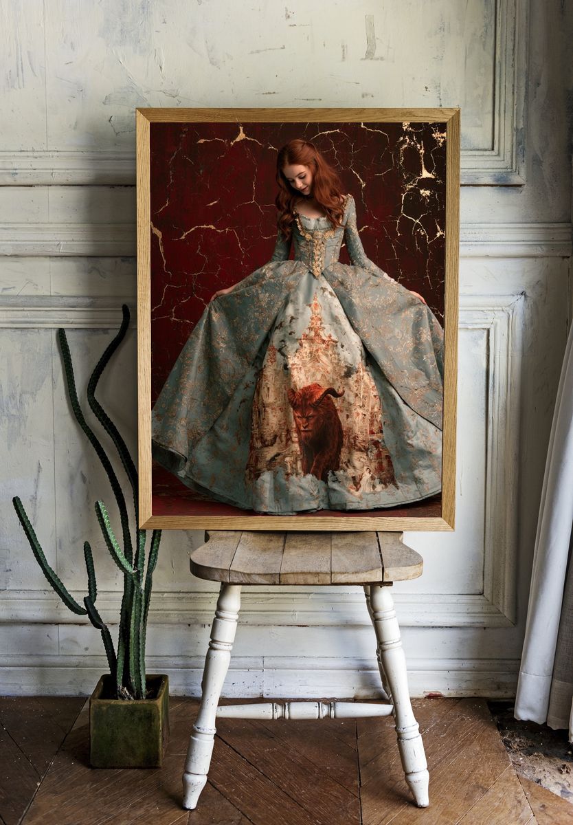 Gothic Fantasy Gown Poster. — room view 1