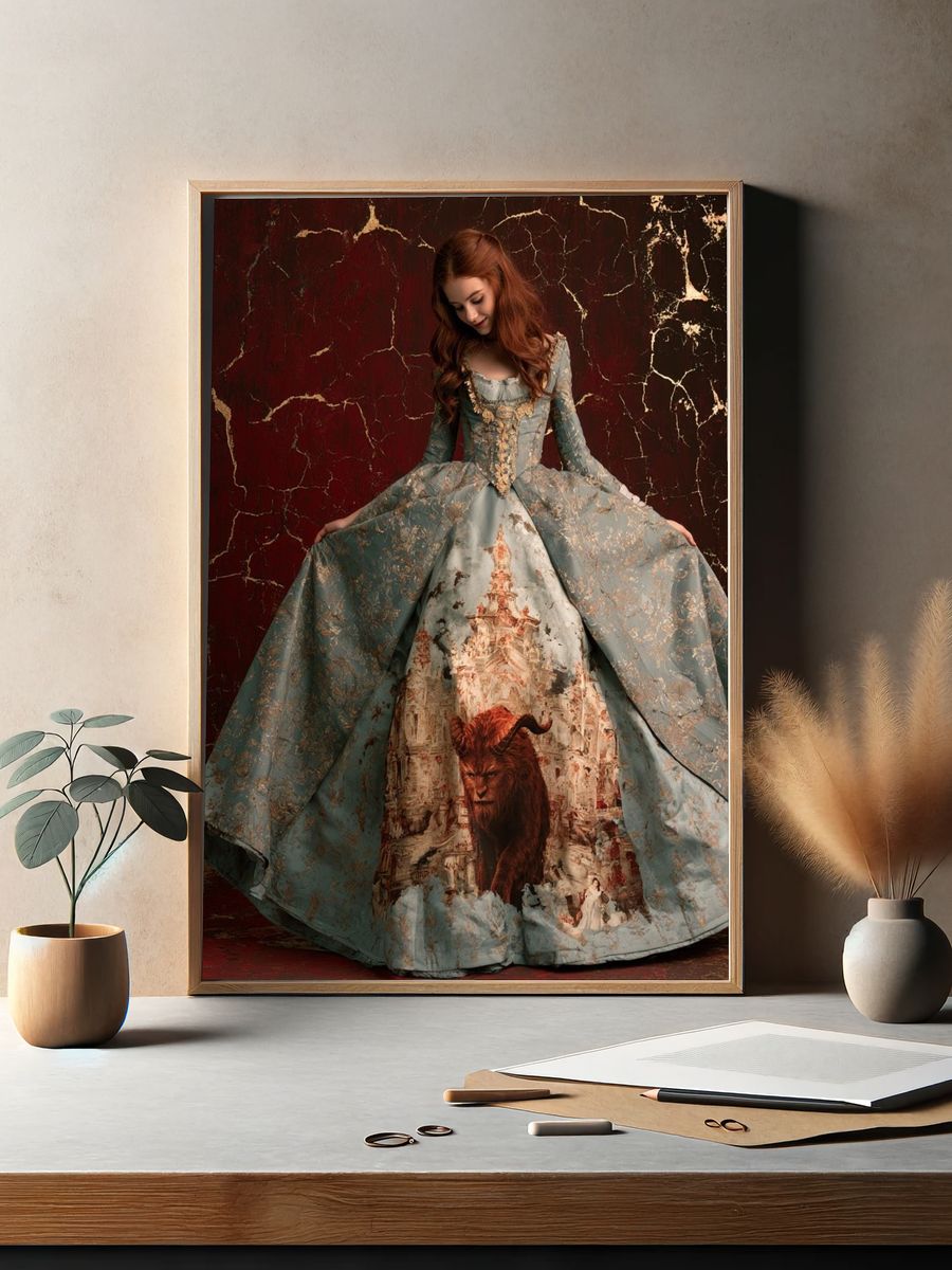 Gothic Fantasy Gown Poster. — room view 2
